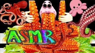 ASMR/Octopus eating 🐋🐳🐬🪸🐙🦈🐠🐌🦋😋💥💯💤💫 章魚美食趣味視頻 in korean #eatingsound #asmreating #video