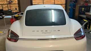 Porsche 981 hatch trim removal