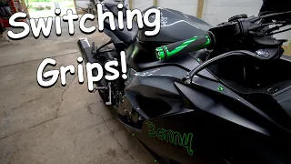 Motorcycle Grip Replacement | Ninja ZX6R