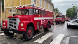 Vanhojen paloautojen päivän paraati/Gamla brandbilarsdag parad/Old firetrucks parade 2023