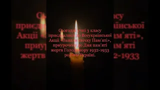 Всеукраїнська акція 3 клас "Запали свічку пам'яті"