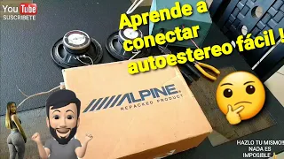 Como se conecta un autoestereo Alpine rápido y sencillo! Colores de los cables.