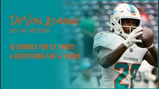 De'Von Achane Full Preseason Highlights | Every Run and Catch in 2023 | Fantasy Football Film