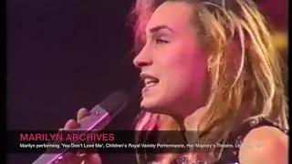 Marilyn performing 'You Don't Love Me' live, 1984