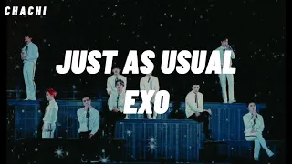 EXO 엑소 "JUST AS USUAL" (지켜줄게) Easy Lyrics '