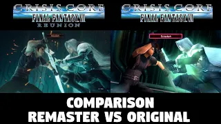 Zack vs Sephiroth Comparison Remaster vs Original - Crisis Core Final Fantasy 7 Reunion