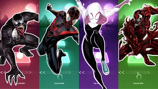 Tiles Hop SuperHero, Venom vs Miles Morales vs Spider-Gwen vs Carnage