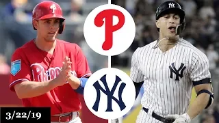 Philadelphia Phillies vs New York Yankees Highlights | March 22, 2019 | Spring Training