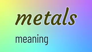 Metals - 102 English Vocabulary Flashcards