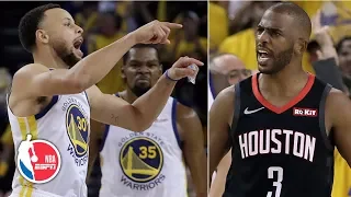 KD and Harden battle, Chris Paul ejected | Warriors vs Rockets Game 1 | 2019 NBA Playoffs