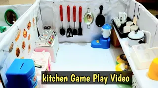kitchen  Game Play Video| Kitchen set play by Barbie, Elsa and Anna|part 1 | #learnwithpriyanshi