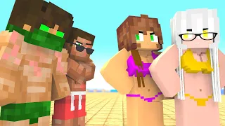 Monster School: Girls vs Boys (BEACH PARTY CHALLENGE) - Minecraft Animation