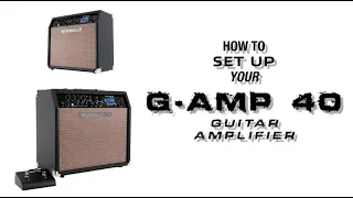 How To Set Up your Rockville G-AMP 40 Watt Guitar Combo Amplifier w/ Mic Input, Effects, & Bluetooth