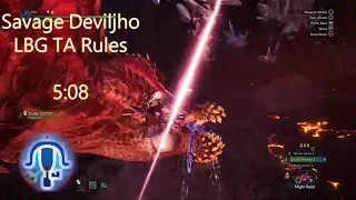 【MHWI】MR5☆ Savage Deviljho 怒り喰らうイビルジョー TA Rules + Claw LBG ¤5:08¤