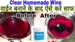 Clear Homemade Wine with Bentonite. Whiskey & food recipes