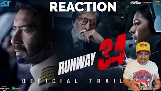 Runway 34 | Official Trailer REACTION | Amitabh Bachchan, Ajay Devgn, Rakul Preet