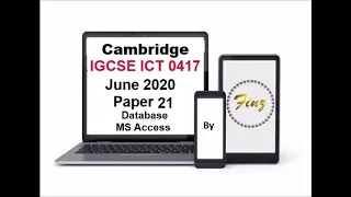 IGCSE ICT 0417 June 2020 Paper 21 Database