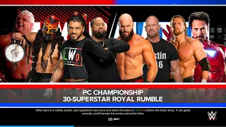 WWE 2K24 PC Championship Royal Rumble Match - 30 Man Royal Rumble Gameplay - WWE 2K24 PC Gameplay