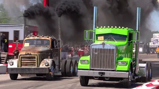 2021 Great Lakes Big Rig Challenge Uphill Semi Drag Racing Bobtail at Onaway