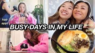 BUSY DAYS IN MY LIFE VLOG | hair appt, going out, family stuff