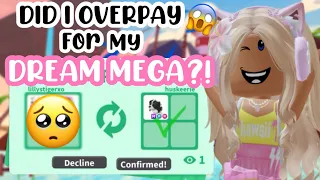 TRADING FOR MY DREAM MEGAS!🥺💕*DAY 4!*😱(SUCCESS!)⭐️🐢#adoptmeroblox #preppyadoptme #preppyroblox