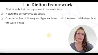 American Accent Diction Framework By Jill diamond