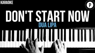 Dua Lipa - Don't Start Now Karaoke SLOWER Acoustic Piano Instrumental Cover Lyrics