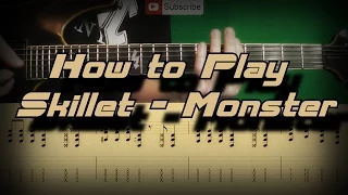 How To Play Skillet - Monster (Full Song) Как играть, Guitar lesson