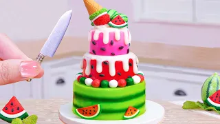 Cocomelon Cake 🍉🌈 Wonderful  Watermelon Fondant Cake Decorating | 1000+ Satisfying Miniature Cake