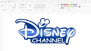 How to draw the Disney Channel logo from 2014 to 2019 using MS Paint | How to draw on your computer