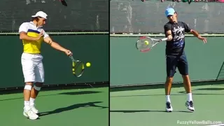 Roger Federer and Rafael Nadal's Forehands Compared