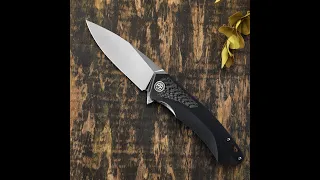 PF838C Petrified fish D2 steel folding knives outdoor pocket knife G10+Carbon fiber handle