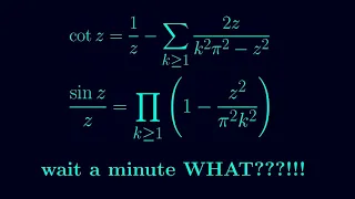 That's right, an infinite product for sin(x) courtesy of Euler (feat. a crazy series for cot(x))