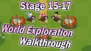 [Guardian Tales] Lullehツ - World Exploration Walkthrough | Stage 15-17 (Timestamps in Description)