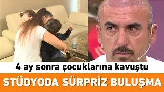 Stüdyoda sürpriz buluşma! 4 ay sonra çocuklarına kavuştu!