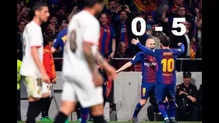 Sevilla vs Barcelona 0-5 - All Goals & Highlights (Arabic) -21/04/2018 ● HD