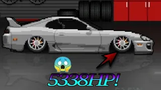 tuning Toyota Supra mk4 in mod pixel car racer!!