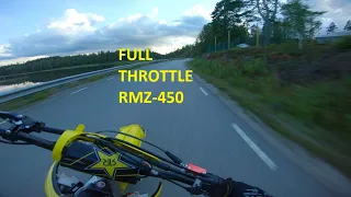 RIPPING THROUGH BACKROADS AT FULL THROTTLE - RMZ-450 SUPERMOTO (RAW AUDIO)