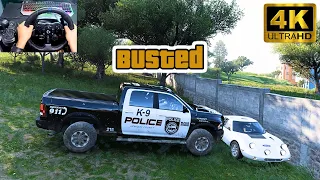 Police Chase | Forza Horizon 5 | Logitech G923 wheel Steering Gameplay