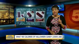 What 100 calories of halloween candy looks like