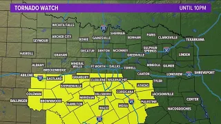 DFW Weather | Parts of North Texas under tornado watch Wednesday evening