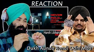 Reaction Harsh Likhari - Never Fold Never Back Down | Tribute to Sidhu Moosewala