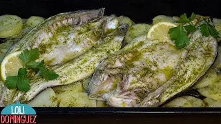 RECETA FÁCIL DE PESCADO AL HORNO CON PATATAS, SALUDABLE Y DELICIOSA - Loli Domínguez - #PESCADO