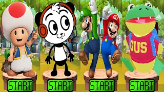 Tag with Ryan - Combo Panda vs Toad from Super Mario vs Gus MOD - All Costumes All Vehicles Unlocked