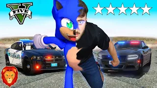 GTA 5 pero SOY SONIC LA PELICULA 😂 ME TRANSFORMO EN SONIC LA PELICULA 😱 EN GTA MODS LEON PICARON