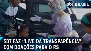 SBT lança "live da transparência" em tenda de doações | SBT Brasil (25/05/24)