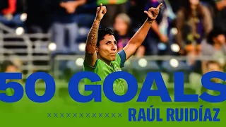 All 50 of Raúl Ruidíaz's goals with Seattle Sounders FC