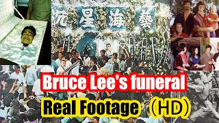 1973,Bruce Lee's funeral,Real Footage,his 8-year-old son thought he was acting(HD)