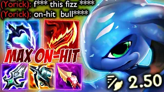 ON-HIT FIZZ DELETES TANKS (6 ON-HIT ITEMS, 2.5 ATTACK SPEED)