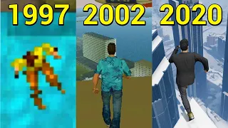 Evolution of Jumping from the Highest Building in GTA 1997-2020